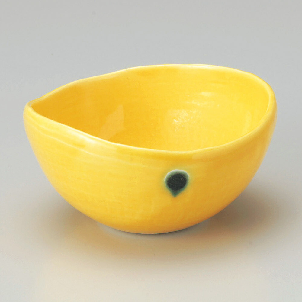 【1点販売/5点セット販売】強化セラミック 黄輝楕円小鉢(大) (13.2×12.5×7cm) UTSUWA[77-3-717] 日本製 和食器 KYOEI陶器市 代引不可