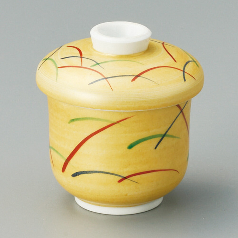 【5点セット販売】強化セラミック 金彩武蔵野蒸し碗 （小） (6.5×8.5cm) UTSUWA[250-16-757] 蒸し碗 茶碗蒸し ちゃわんむし 蓋・身セット 和柄 和食器 日本製 KYOEI陶器市 代引不可