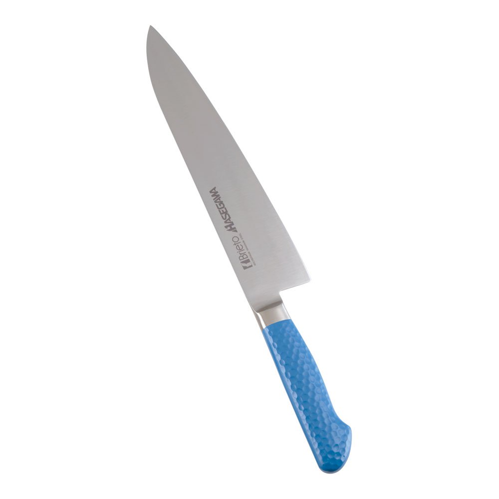 送料無料 包丁・ナイフ 抗菌カラー包丁　牛刀（両刃）　MGK-240　24cm　マリンブルー　(1-0337-0519)｜食器の通販 KYOEI
