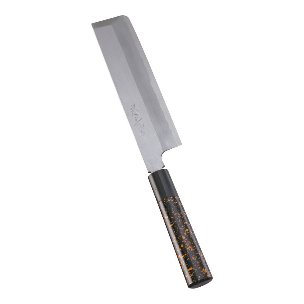 包丁・ナイフ 歌舞伎調和包丁 忠舟 薄刃 19.5cm 黒金茶(1-0301-1104)|食器の通販 KYOEI