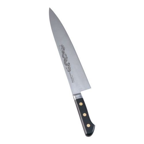 送料無料 包丁・ナイフ 龍彫刻入 ミソノ・スウェーデン鋼包丁　牛刀No.114M　27cm (1-0311-1102)