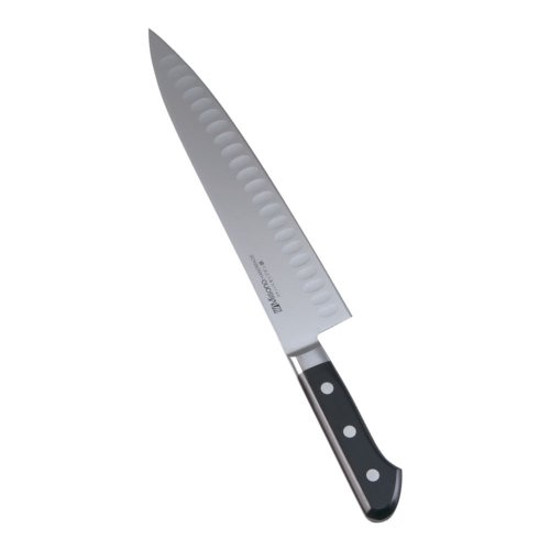 送料無料 包丁・ナイフ ミソノモリブデン鋼サーモン型包丁 牛刀サーモン（両刃）No.563　24cm (1-0312-1203)