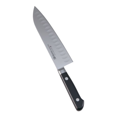 送料無料 包丁・ナイフ ミソノモリブデン鋼サーモン包丁 三徳サーモン（両刃）No.584　18cm (1-0312-1501)