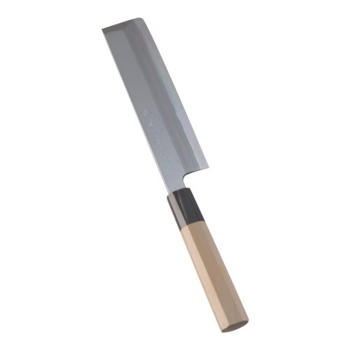 送料無料 包丁・ナイフ 堺實光　紋鍛　（青鋼） 薄刃（片刃）包丁　16.5cm　(1-0299-0501)