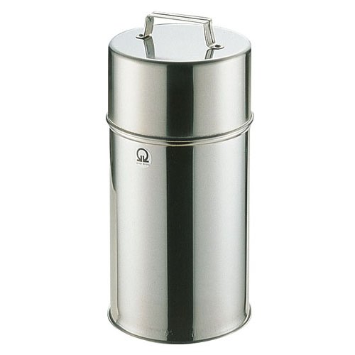 お茶用品 ステンレス製 Ω18-8 茶缶 18cm 8L (1-0251-0201)