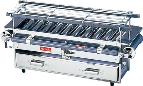焼鳥器 ステンレス製 (横幅56cm) Ω18-0 強力焼鳥器 (小)LPガス (1-0767-0101)｜食器の通販 KYOEI