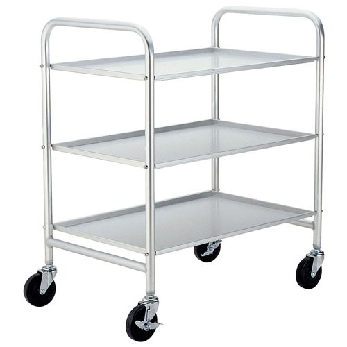 代引不可 送料無料 アルミ製　キッチンワゴン3段　（735mm&times;475mm&times;H865mm）　(1-1237-0601)｜食器の通販 KYOEI