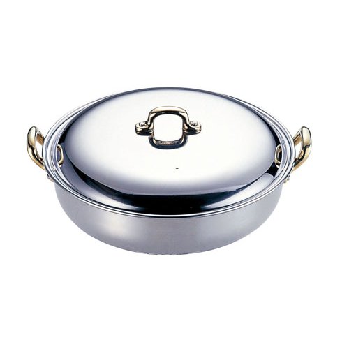 IH対応！ チリ鍋・季節鍋・鍋物30cm ステンレス製 MA 18-0 ちり鍋 30cm (1-2116-0205) 9,295円