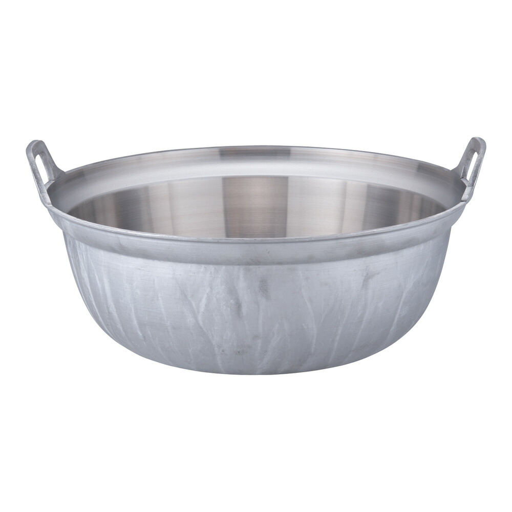 楽天市場】アルミ 料理鍋 60cm 日本製 / 打出料理鍋 両手鍋 円付鍋 段