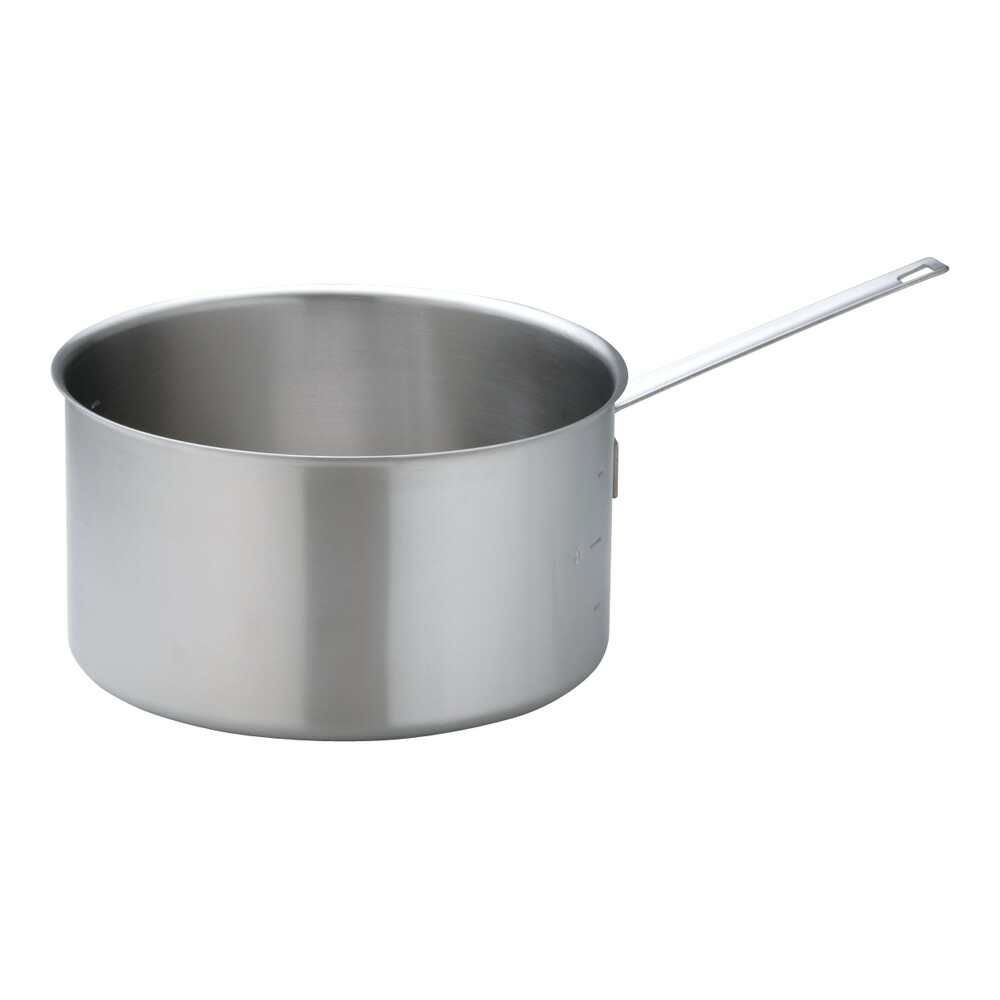 KO 19-0電磁対応シチューパン (蓋無) 27cm ステンレス NSSC180 業務用 プロ仕様 電磁調理器対応 なべ 調理用 IH対応 煮込み 片手鍋 深鍋 高耐久性 軽量 (1-0018-0904)