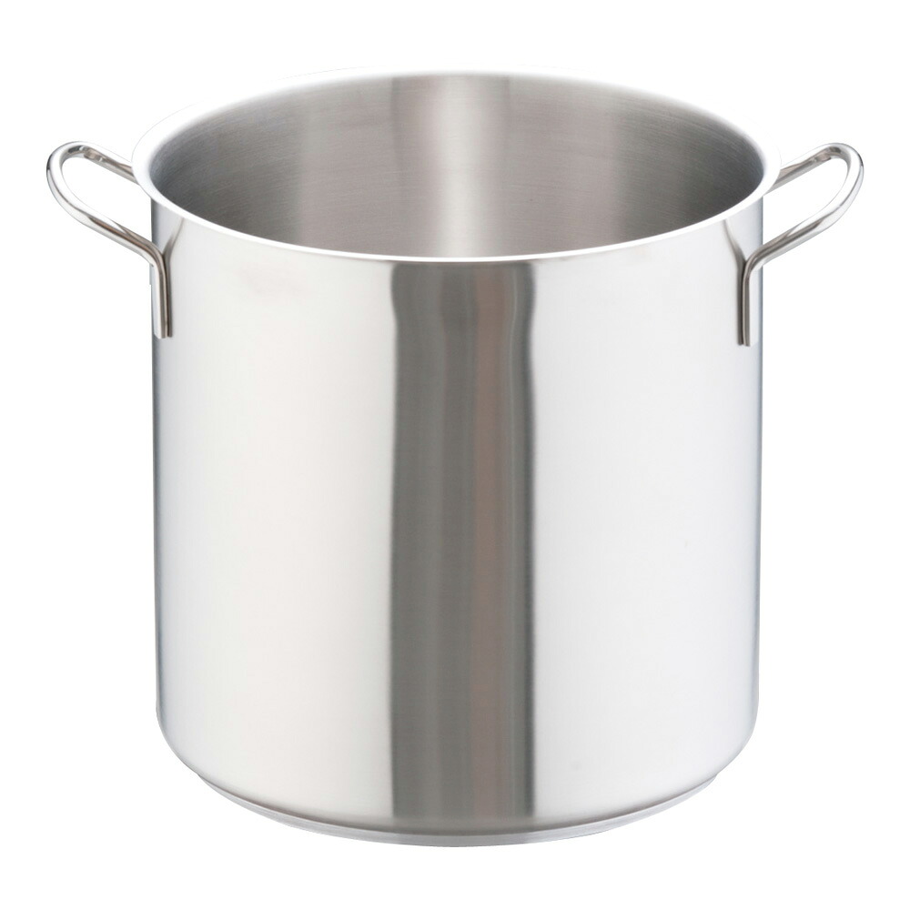 ムラノ インダクション18-8寸胴鍋 (蓋無)36cm MURANO 18-8ステンレス 業務用 プロ仕様 電磁調理器対応 なべ 調理用 IH対応 大鍋 深鍋 スープ (1-0005-0106)