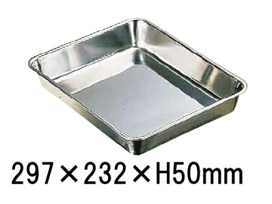 楽天市場】18-8ステンレス 角バット 4枚取(33004)16L 573×364mm 厨房