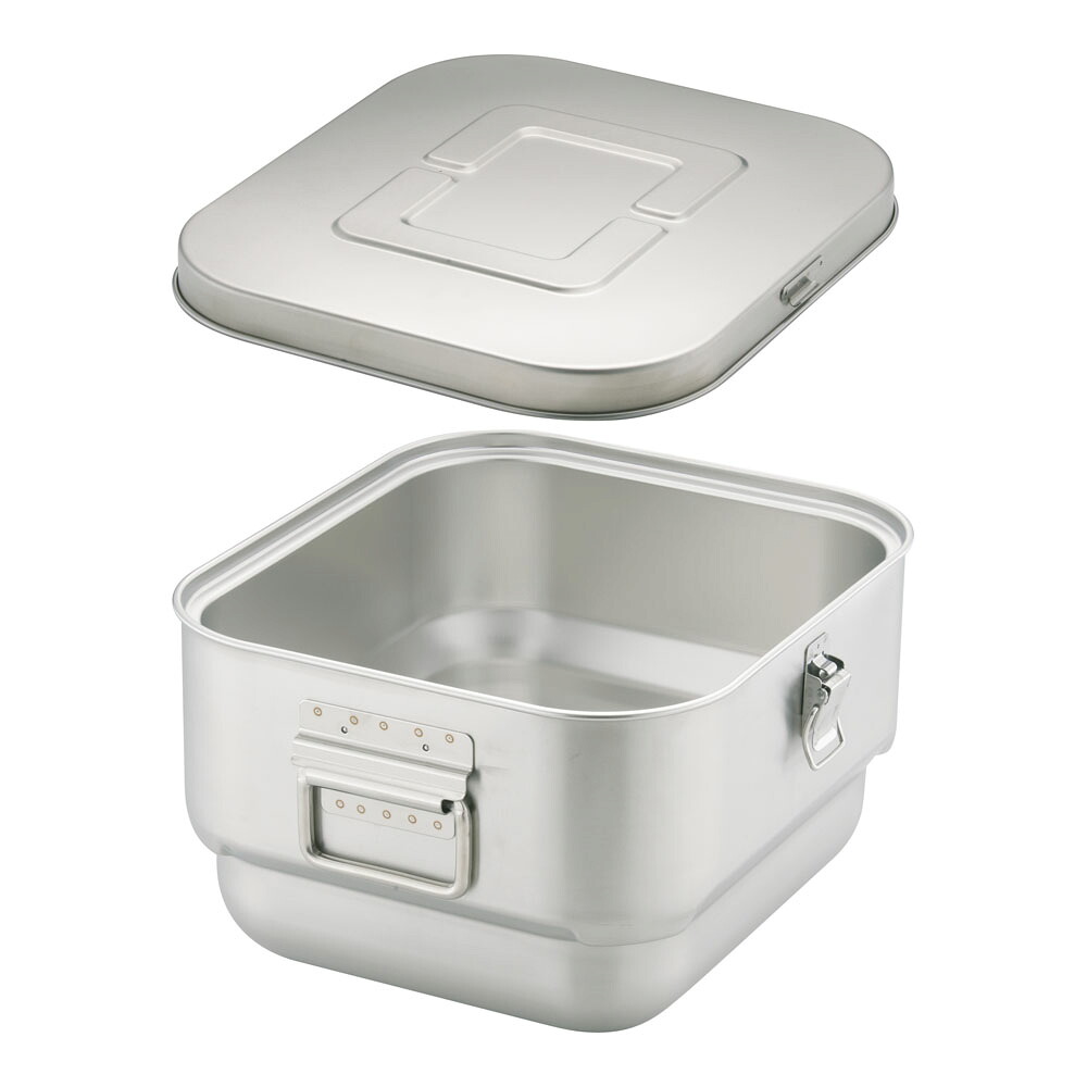 ステン マイルドボックスS 10L　SMB-10CM　クリップ付 業務用 ステンレス製 オールステンレス角型二重食缶 コンテナ 厨房用品 (1-0148-0502)