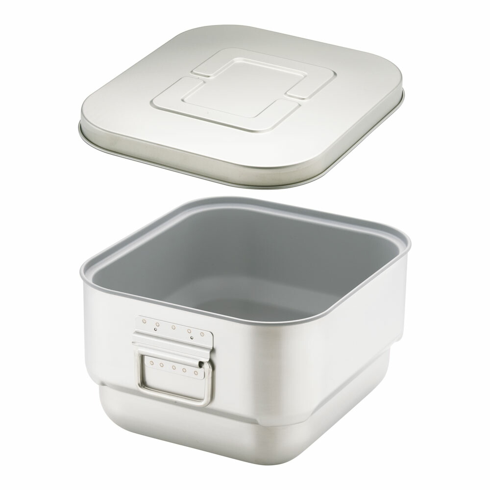 ステン マイルドボックスS 10L SMB-10FM フッ素加工 業務用 ステンレス製 オールステンレス角型二重食缶 コンテナ 厨房用品 (1-0148-0503)