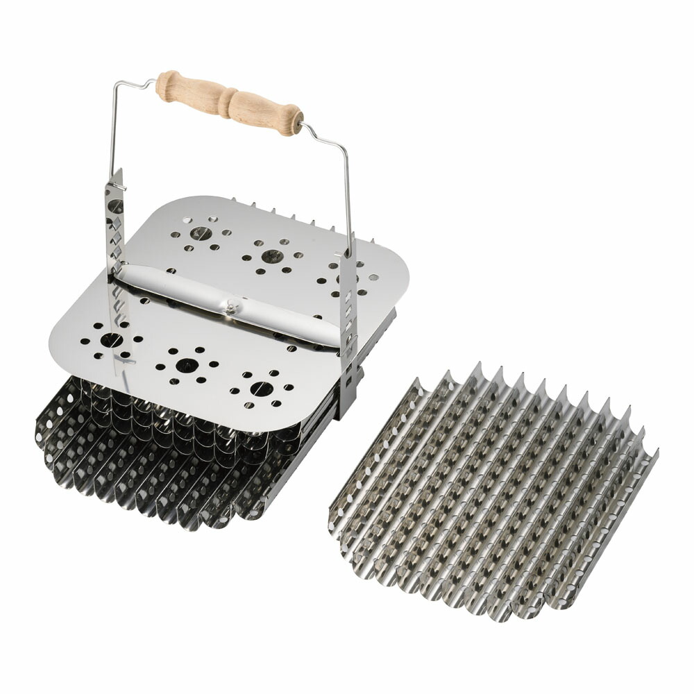 SA18-8えび茹器　 　ステンレス製 1段11列×5段 料理道具 (1-0417-1001)