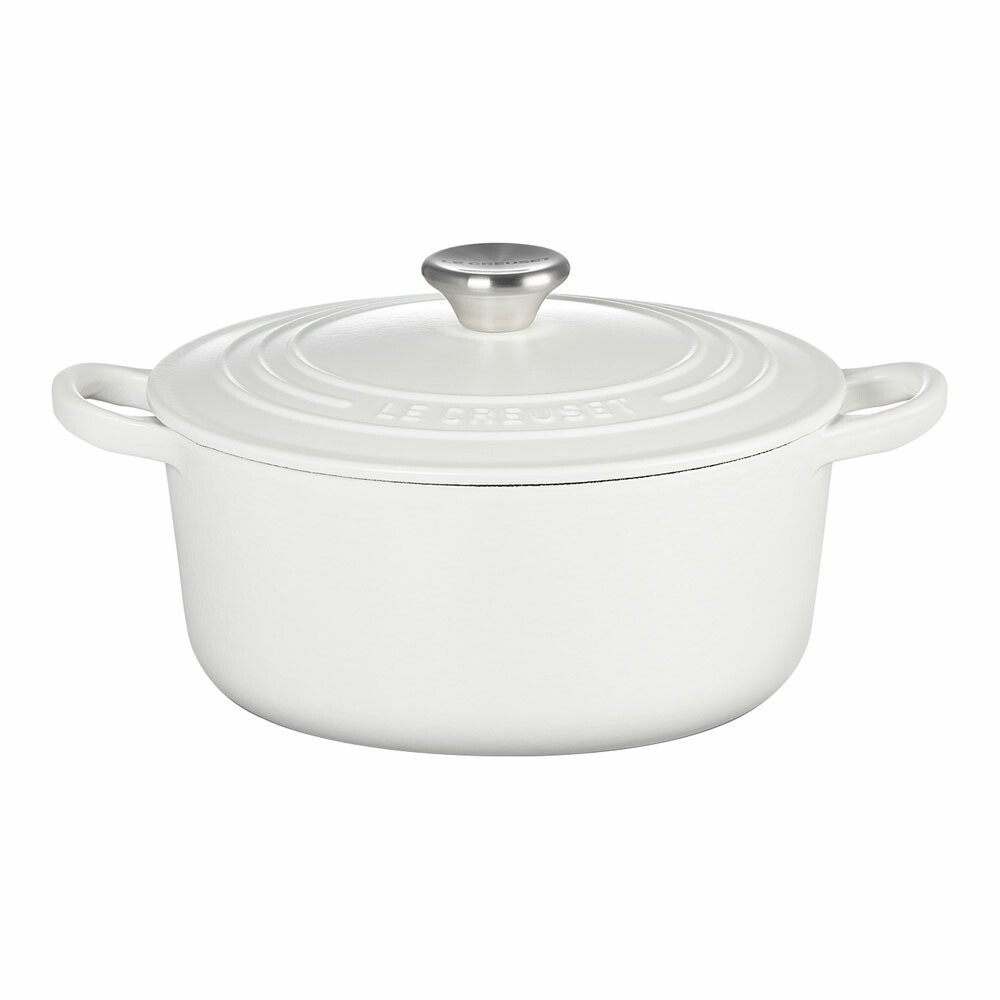 ル・クルーゼ ココット・ロンド 2101　22cm　コットン 　LE CREUSET 鋳物ホーローウェア IH対応 ロングセラー どんな料理にも真価を発揮 (1-0085-0311)