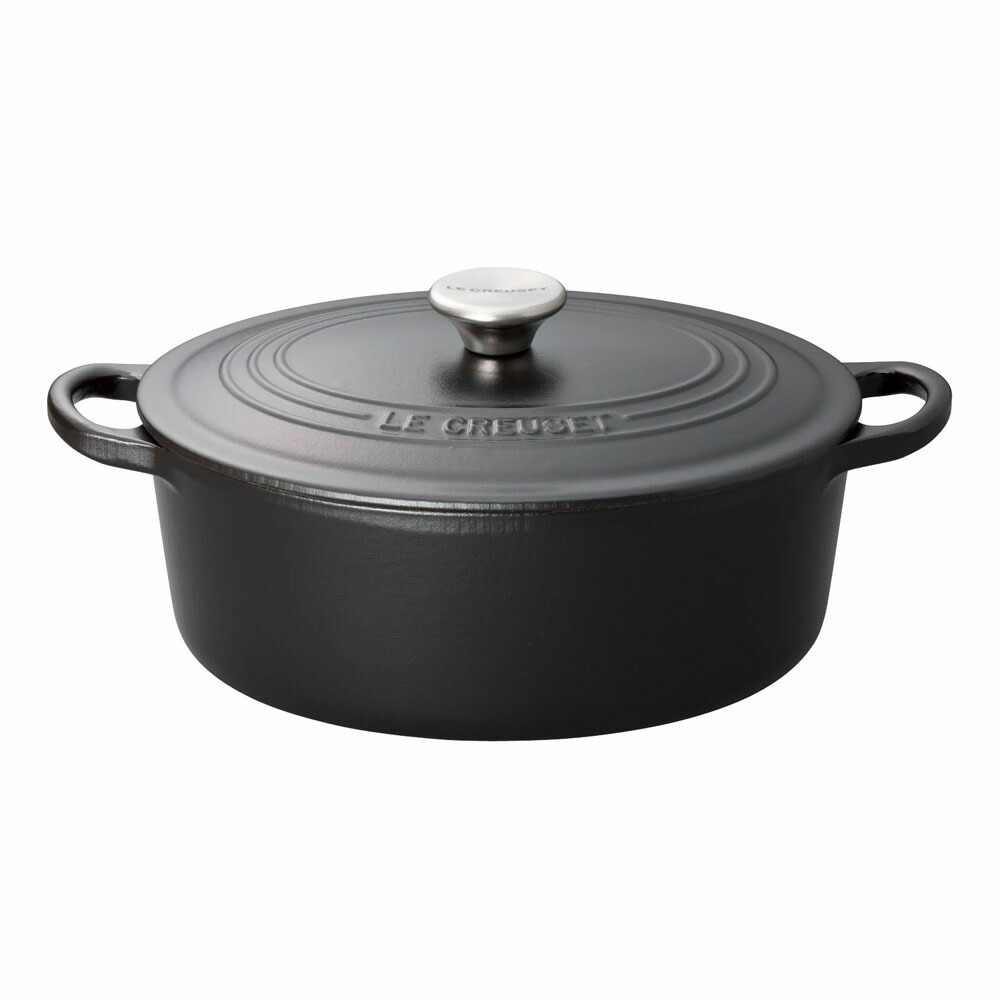 ル・クルーゼ ココット・オーバル2102　27cm　マットブラック 【LP_TKG】　LE CREUSET 鋳物ホーローウェア IH対応 ロングセラー どんな料理にも真価を発揮【直送DSF_TKG】 (1-0086-0202) 28,436円