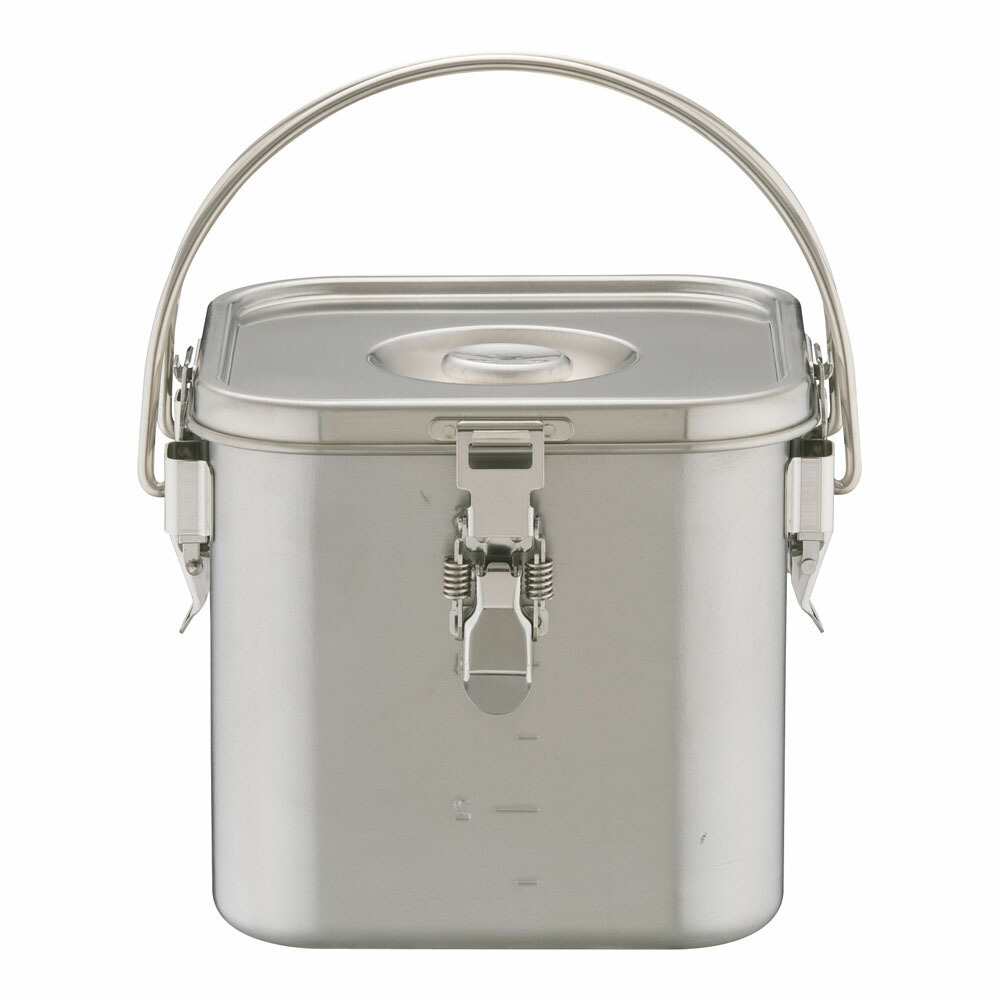 楽天市場】IH対応スタッキング角型給食缶 Wハンドル仕様 27cm_19L 19