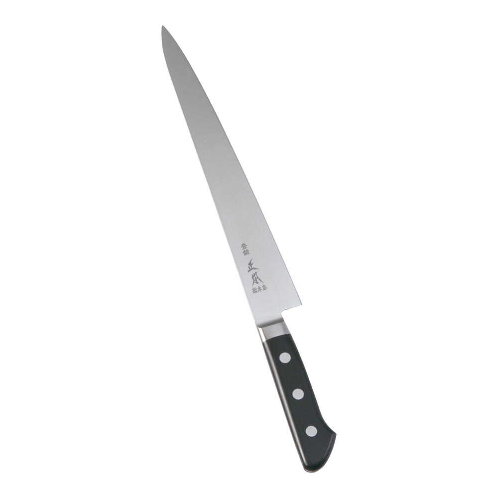 正本 ハイパーモリブデン鋼 ツバ付筋引　(両刃)24cm 【LP_TKG】　業務用 ハイパーモブリデン鋼 抗菌剤配合 高硬度 優れた耐摩耗性 シャープな切れ味 【直送DSF_TKG】 (1-0310-1601)