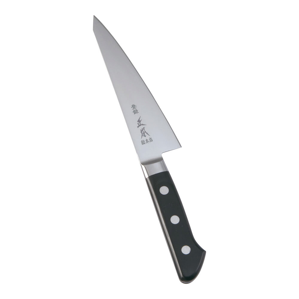 正本 ハイパーモリブデン鋼 ツバ付骨すき　(両刃)14.5cm 【LP_TKG】　業務用 ハイパーモブリデン鋼 抗菌剤配合 高硬度 優れた耐摩耗性 シャープな切れ味 【直送DSF_TKG】 (1-0310-1701)｜食器の通販 KYOEI