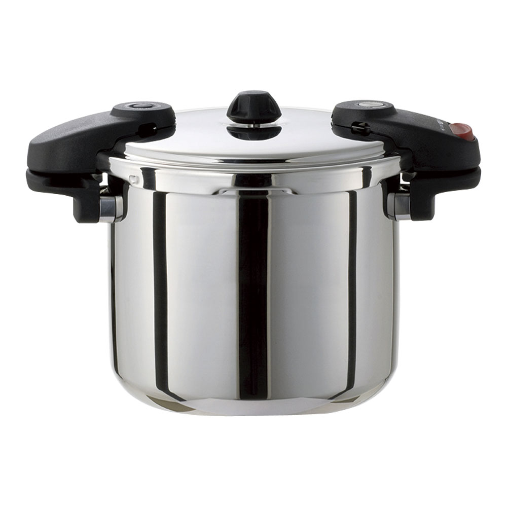 ワンダーシェフ プロミドル3両手圧力鍋　8L　NMDA80 IH対応 100V 200V 全面三層構造 時短料理 簡単調理 (1-0047-1001)