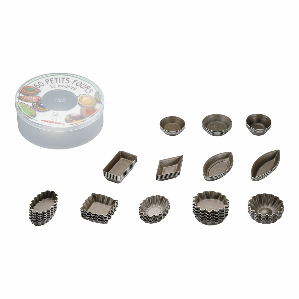 製菓用品・ケーキ型 お菓子作り・道具 プロのお菓子職人も愛用！ ゴーベル　プチフール　60Pcsセット　285201　(1-1106-1001)