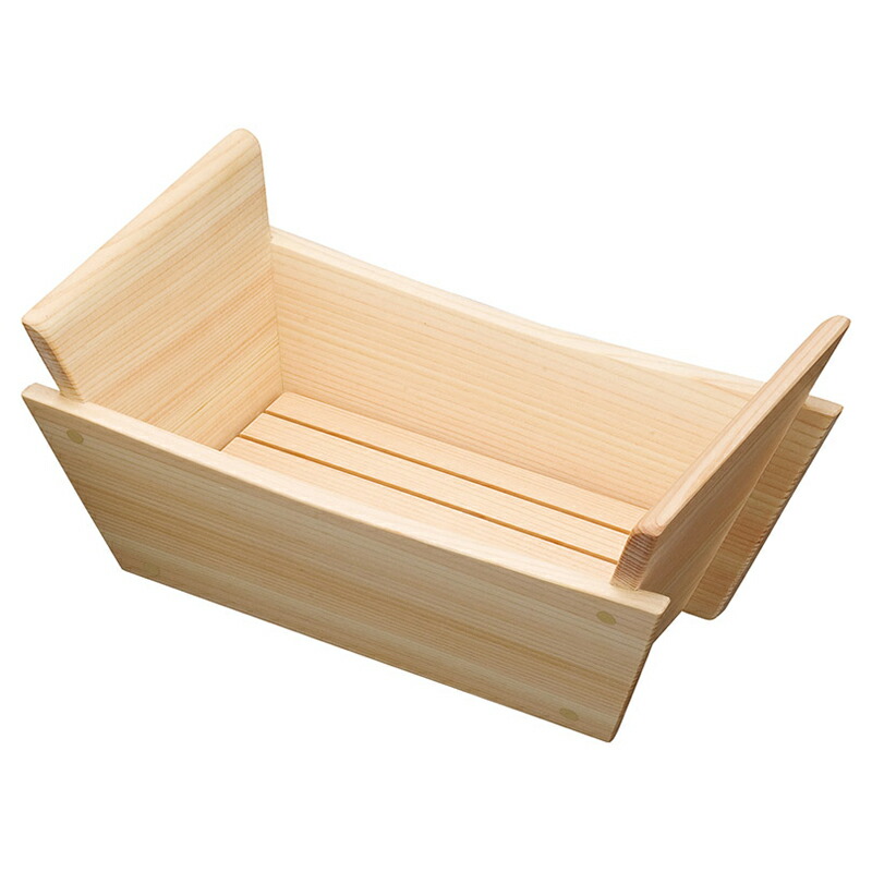 ひのき・貴船料理箱(目皿付) 中 20.5×13×H9.7cm/舟形盛り器 盛器 木製 天然木 桧 刺し身 寿司 天ぷら YOUBI (20-176-06)