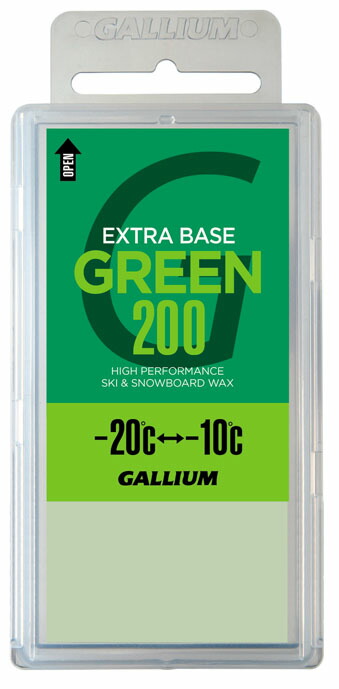 GALLIUM ガリウム EXTRA BASE WAX エクストラベースワックス GREEN 200g ケバ取り SW2077 スキー  スノーボード兼用 メンテナンス用品 メンテ チューンナップ 【オープニングセール】