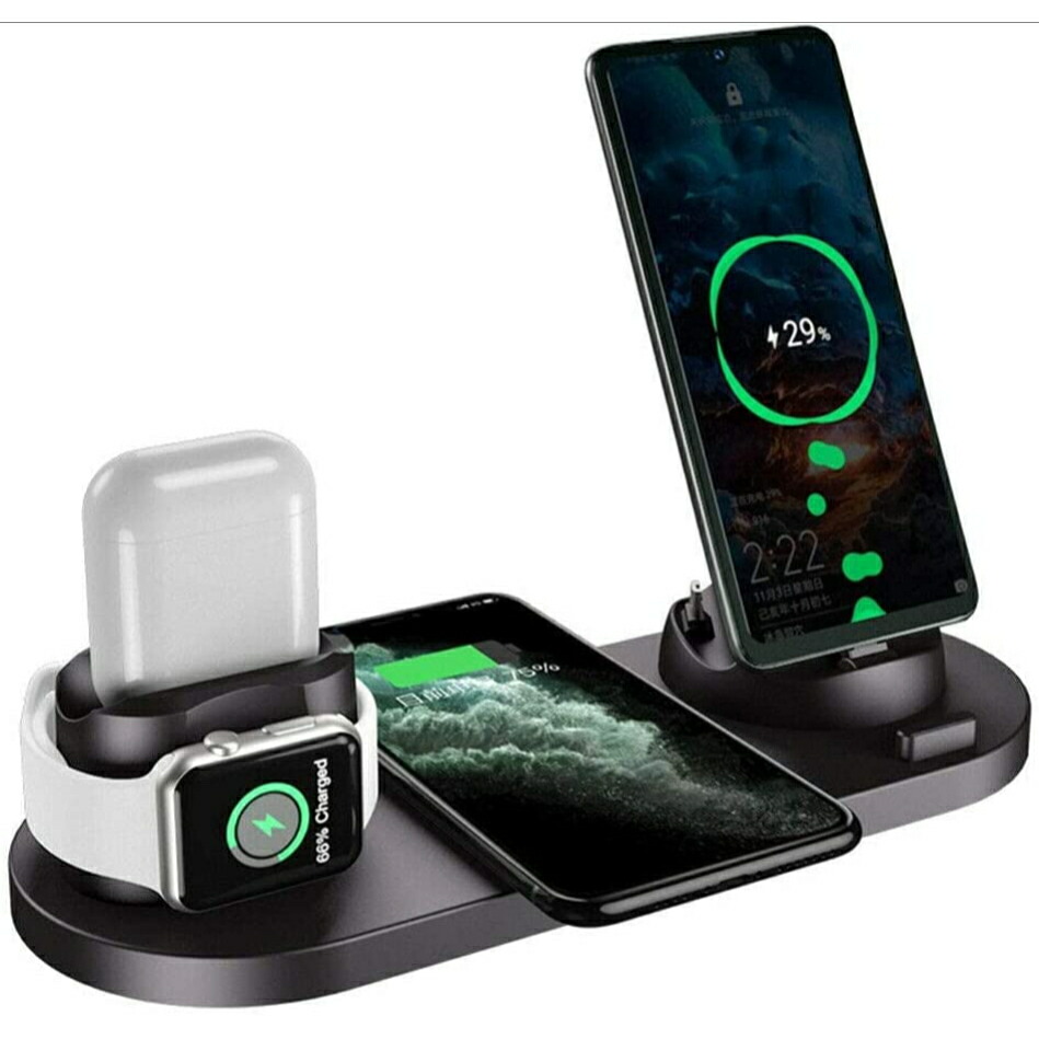 2021新開発版 ワイヤレス充電器 6in1 急速充電器 Airpodspro Iphone13 Apple Watch Galaxy S10 S10 充電器急速充電スタンド 急速qi ワイヤレス充電器 置くだけ充電 ワイヤレスチャージャー 10w 7 5w 5w無線充電器 Airpods Pro Iwatch5 Os6 急速充電その他qi対応機種も