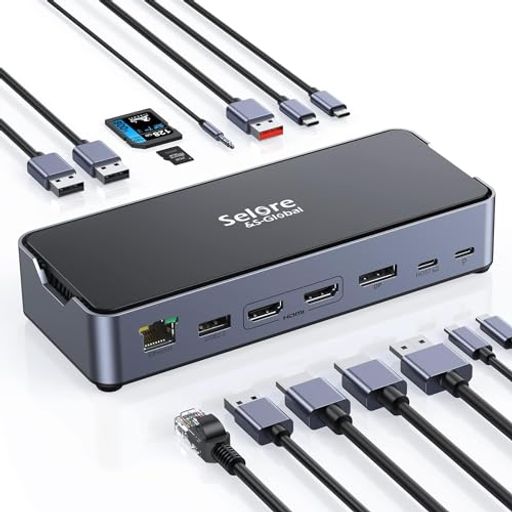 【15インチ1むき出し管する8K相応う】USBC縛ステイションtypec2*HDMI4Kデュアルトリプルディスプレイ100W手っとり早い申し受けるDP/有線LANRJ45/3.5粍オーディオ手玉/USB-A