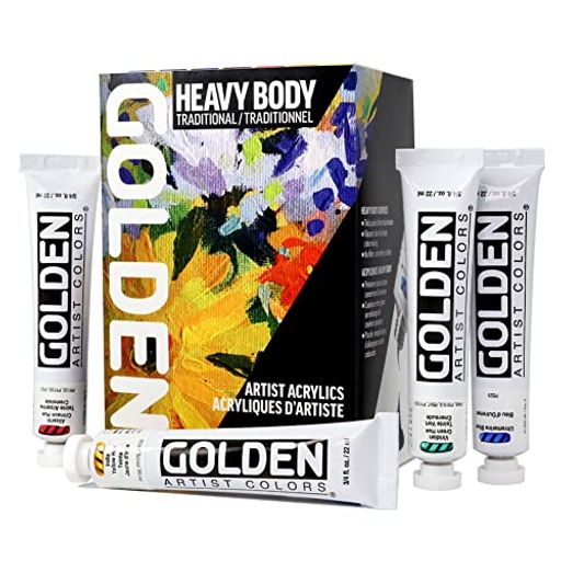 GoldenAcrylicHeavyBody0927伝統的10色書き割り13100947