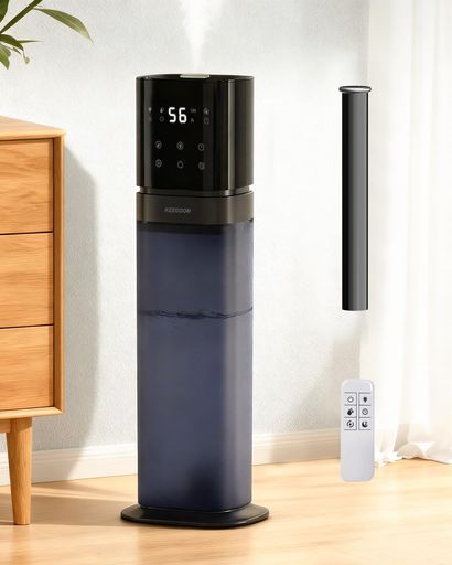 KEECOON 加湿器 大容量 8L 超音波式 業務用 透明タンク タワー型 業務用加湿器 上から給水 除菌 アロマ 切れタイマー リモコン 三段階噴霧量 連続48時間 自動湿度調整 睡眠モード 静音 省エネ…|京マルシェセレクト