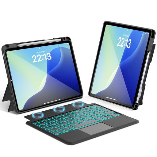 【2024年新型】iPadPro用11in(M5/M4)容れもの鍵盤Bluetooth鍵盤取りまかなう脱着式iPadPro11inch(M5/M4)専用鍵盤付き添い人容れもの第5時人引きはなつ式磁気取りはらい能力のある横/縦置き相応う