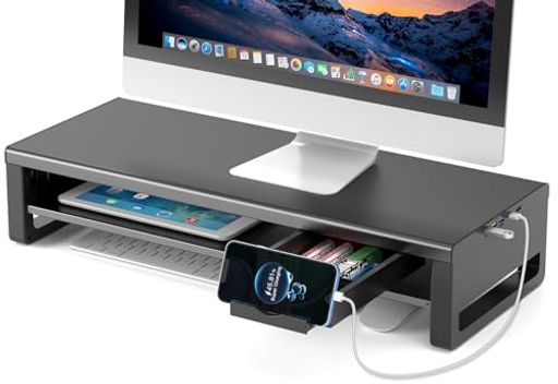 EAYHM管する台USB2.0/3.0資料移らす付き添い人机上台USB/TYPE-C申し受ける付き添い人管する照明ランプ抽き出しとスマホホルダー付き添い人二段式マイコン台万覚え帳マイコン/印刷人/iMac/経口避妊薬マイコンに当て嵌める…