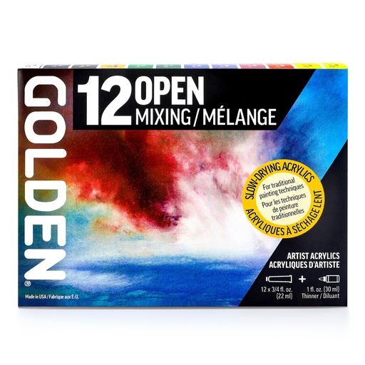 GoldenAcrylicOpen90522ml混一12色書き割り13170925