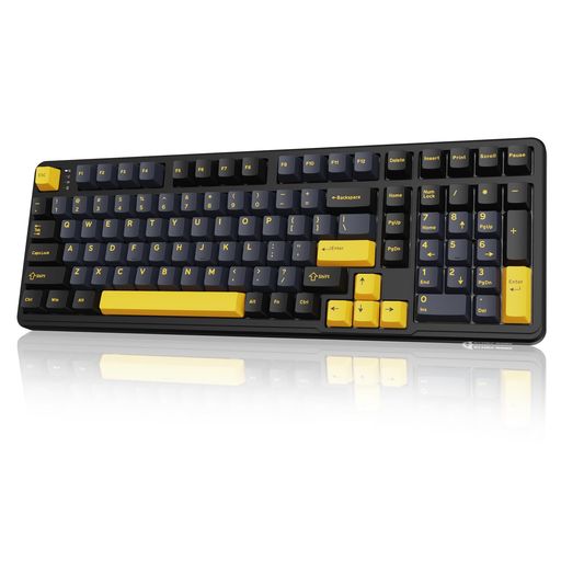 ATTACKSHARKX98ゲーミングキーボードワイヤレスキーボードキーボードbluetooth無線電話無線電話ブルーベリースイッチカスタマイズリニアHIFIガスケットマウントPBTキーキャップホットスワップ95%