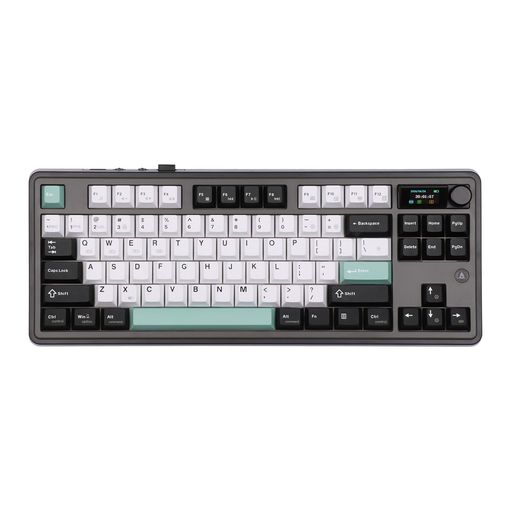 MechLandsAjazzAK870ワイヤレスゲーミングキーボード87足がかりTKLガスケットマウントメカニカルキーボードスクリーン\u0026ノッブ付き添い人BT5.0/2.4GHz/USB-C繋ぎ合わせる5層パッドフレックスカットPCBNKRO付き添い人
