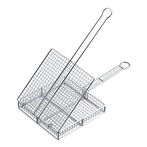 遠藤商事TKG焼き網蓋つき全長510粍間口x奥ふかさx高さ(粍)270x270x55とり肉などこんがり美味しく焼けるフチ付き添い人で食料雑貨類がこぼれにくい難民キャンプやアウトドアに助けになるお役目用DYK7801