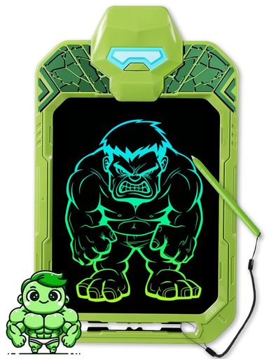 Opardお絵描きボード10インチグリーンジャイアンツヒーローマン2歳3歳4歳5歳6歳LCD圧力センシング絵画落書きノートメモ帳パッド電子お絵かき習字文房具電池交換可能知育玩具蜘蛛spider画像