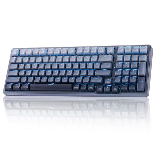e元素Z-99 ワイヤレス ゲーミングキーボード 銀軸 Bluetooth/有線/2.4G 無線メカニカルキーボード テンキー付き ガスケットマウント構造 99キー 英語配列 全キー防衝突 ホットスワップ RGBバッ&hellip;｜京マルシェセレクト