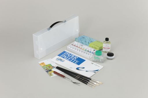 クサカベ(KUSAKABE)油絵具ストライプクリアボックスセットNo4210ml(4号)