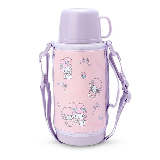 サンリオ(SANRIO)子供用水筒約620ml(コップ・中せん使用時)約670ml(キャップユニット使用時)ポーチ付き2WAYステンレスボトルマイメロディ保温・保冷両用744557