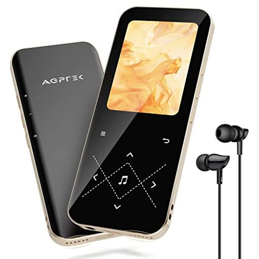 AGPTEKMP3プレーヤーBluetooth5.3内蔵32GB大容量2.4インチ大画面金属フレームオシャレロスレス音質48H音楽再生時間音楽プレーヤーダイレクト録音Line-in機能スピーカー内蔵FMラジオFM録音