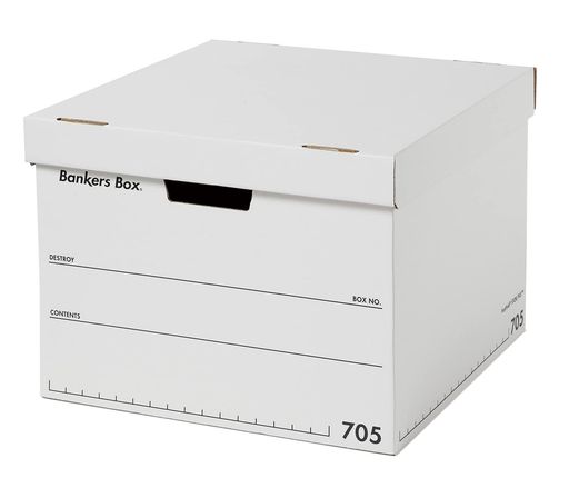 フェローズバンカーズボックス705白/黒3個1セット収納ボックスLサイズふた式1010101