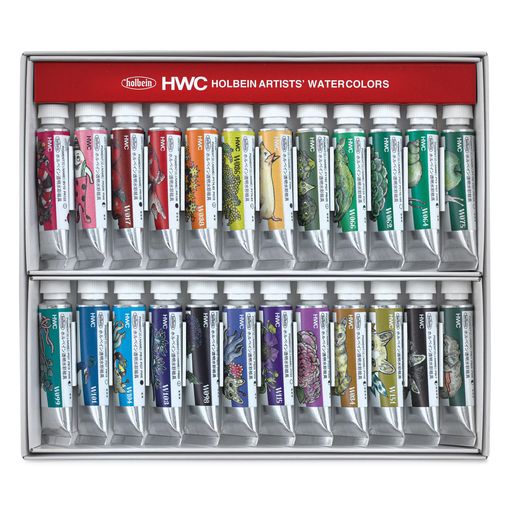 HOLBEINホルベイン実業ヒグチユウコxホルベイン2023コラボアイテム澄み切った水彩画えの具5ml2号24色書き割り(083441)