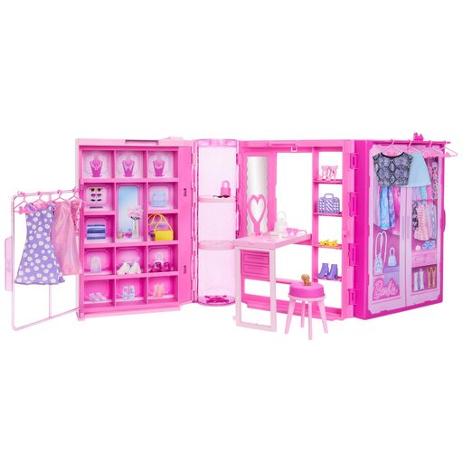 バービー(Barbie)バービーしゅうのうりょくばつぐん!おしゃれなピンクのドリームクローゼットドール別売バービー人形きせかえ人形・ハウスままごと・ごっこ遊び3歳からピンクHXD59