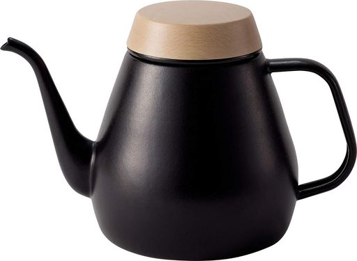 Ovjectキャンプアウトドア日本製コーヒードリップポットケトルやかんホー置き目直火IH相応う1.8Lつや消し黒いこと1.8LO-DK1800-MBK