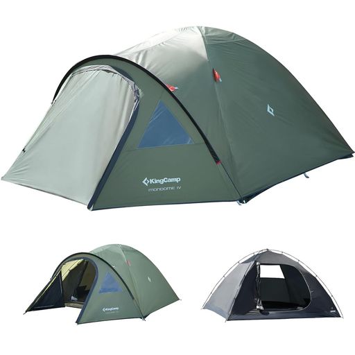 KingCamp ドームテント ツーリングドーム 3-4人用 大空間 幅310cm 自立式 通気 防水 軽量 広い前室 リビングルーム付き ソロキャンプ ファミリー ツーリングテント 防災用/初心者向け アウトド…|京マルシェセレクト