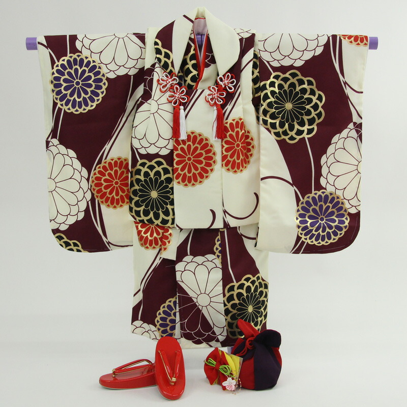 本物の 七五三 レンタル 着物 濃紫 和柄 モダン レトロ かわいい 前撮り 撮影 七五三参り セット 子供 3才 三歳 753 被布セット 七五三レンタル フルセット 女の子 被布 レンタル 3歳 ap3062 Crb Tokyo