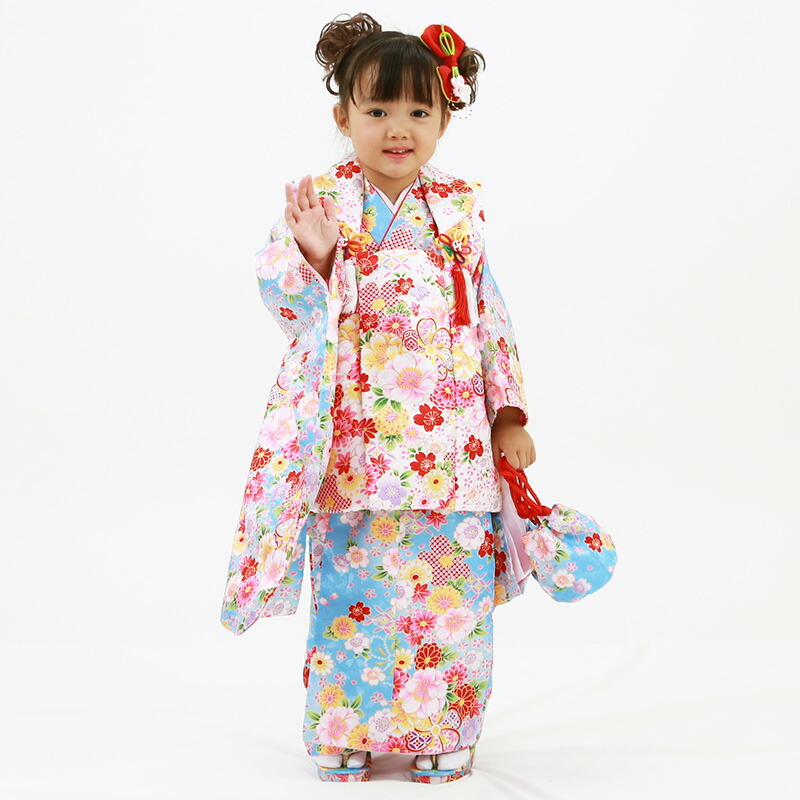 楽天市場 七五三早割 ポイント10倍 レンタル 七五三 着物 3歳 レンタル 被布 女の子 フルセット 七五三レンタル 被布セット 753 三歳 3才 子供 セット 七五三参り 撮影 前撮り かわいい 古典柄 黄色 京都みさやま